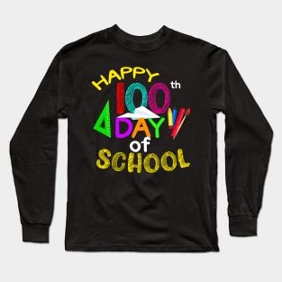 Happy 100th Day Of School Students Long Sleeve T-Shirt